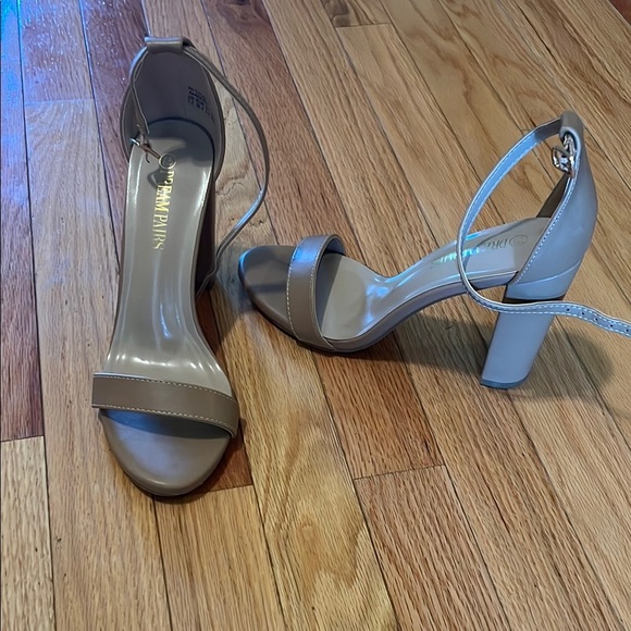 Taupe Heeled Sandals - Picture 1 of 7